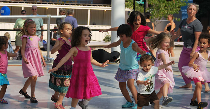 Children enjoy a dance class 
