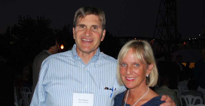 Bank of America's Richard Brown and his wife, Elise Brown