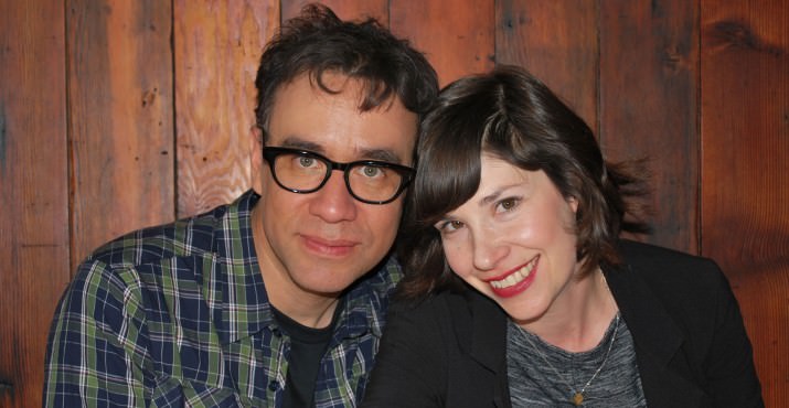 Portlandia's Fred Armisen and Carrie Brownstein at a press lunch
