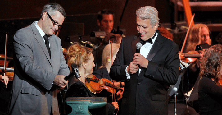 Portland Mayor, Sam Adams and Portland Opera General Director, Christopher Mattaliano.