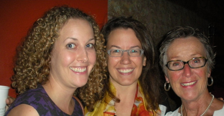 Board Member Christine Uri (center) with Women for Girls Member Julie Jarvis (left) and Pat Burke (right).