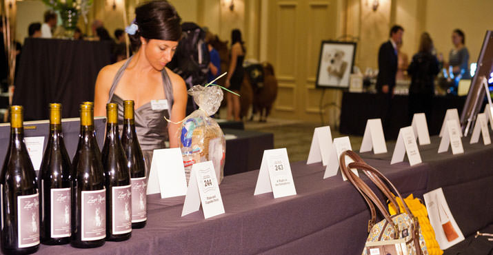 Wine was a popular silent auction item