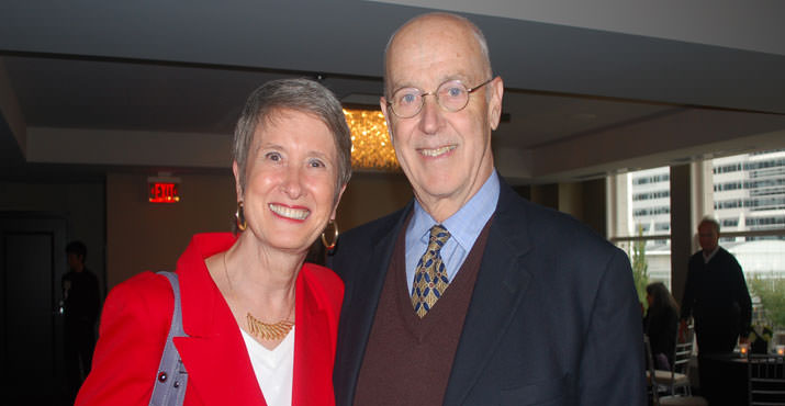 Pam Erickson and Terrence R. Pancoast, President of the Board of Directors