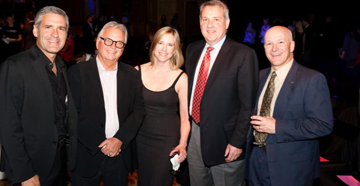 Nike’s Elliott Hill & Michael Doherty smile with Doernbecher Foundation Executive Director Mary Turina, OHSU President, Dr. Joe Robertson and Dr. Stacy Nicholson, Chair of Pediatrics, OHSU Doernbecher Children’s Hospital