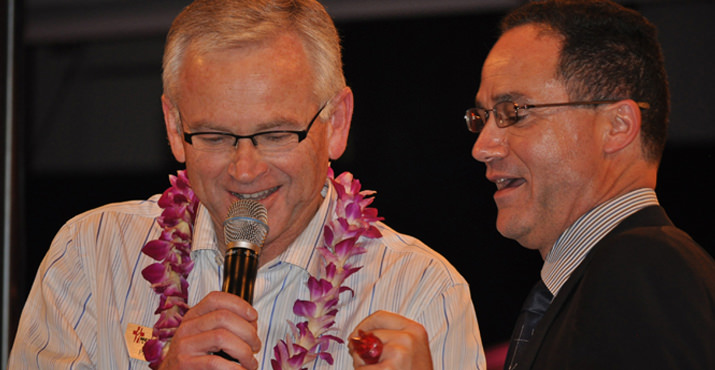 Phil Lane, Lexus of Portland President, and Matt Zaffino, KGW Channel 8 Chief Meteorologist, drew the winning raffle ticket. Prize was a 2012 Lexus CT 200 Hybrid.