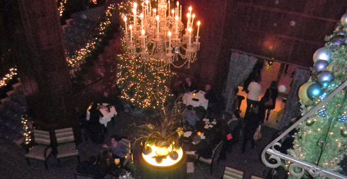 The Book signing after the lecture was held at the Heathman Hotel which is lavishly decorated for the holidays