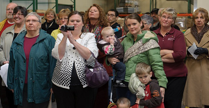 Admiring crowd