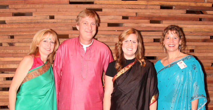 HHI founder and executive director, Laura Peterson (far right) and staff member Nicole Banta (2nd from right) celebrate with guests