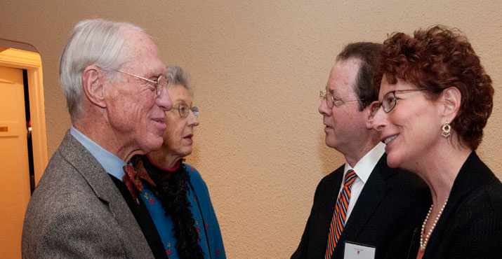 Friends of Lewis & Clark John & Susan Bates with Lewis & Clark President Barry Glassner and wife