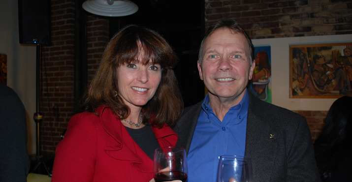 Wayne Bailey and Kelly Kerbs represented the wine sponsor, Youngberg Hill