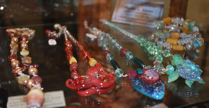 The gallery has colorful origional items