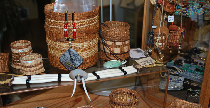 Baskets are made from materials gathered in the coastal environment