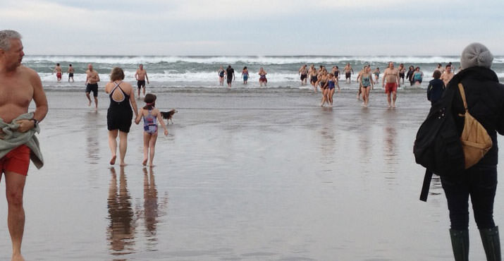 Participants say when they plunged into the cold water, it took their breath away. 