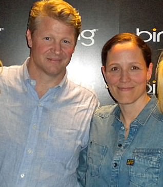 Portlanders Peter Johnson, Heather Mahoney,. Heather Mahoney is with Razorfish, the creative firm at the Bing Bar.