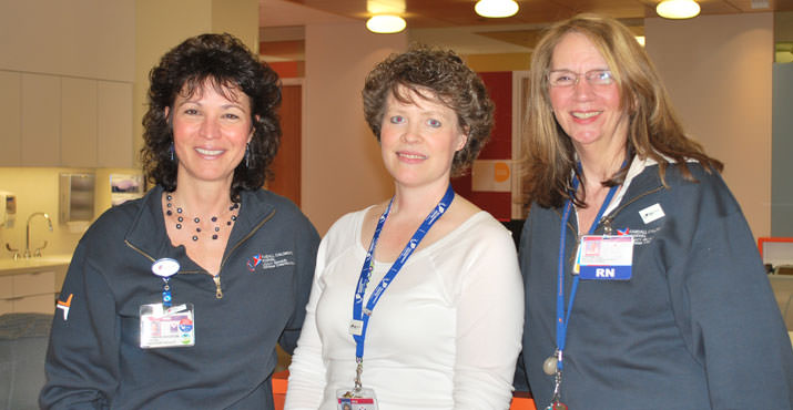Cindy Hill, Nursing Chief Executive Officer for Randall Children's Hospital, Kelli Kennedy, Manager of Children's Services, Bronwyn Houston, Director of Children's Ambulatory Services