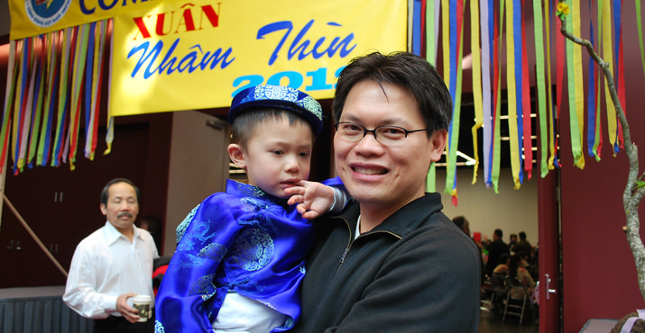 Tomas Tieu and his son, Braden enjoyed the festival.