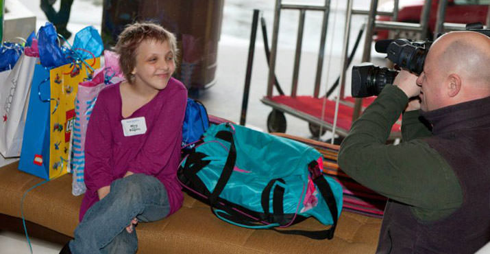 Sweet 10-year-old Mira receieves the star treatment on a shopping spree wish.