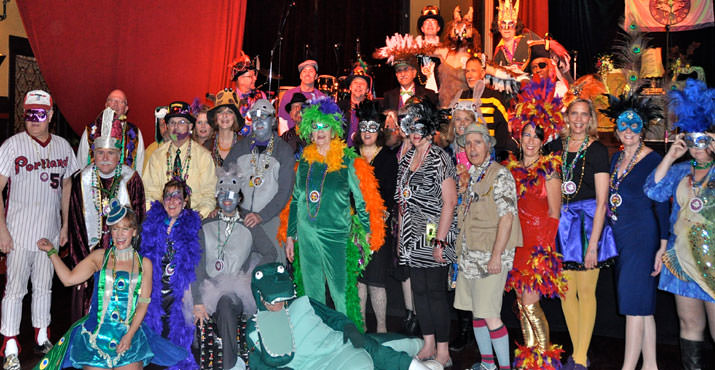 the 2012 Mardi Gras Ball featured colorful costumes