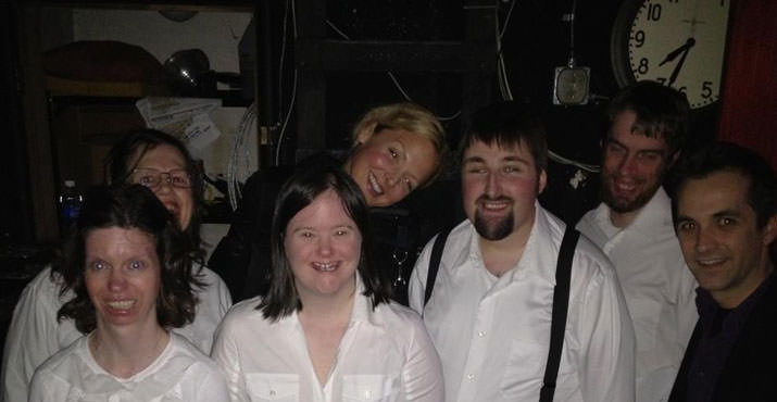 Storm Large, in the back, with members of the PHAME Choir