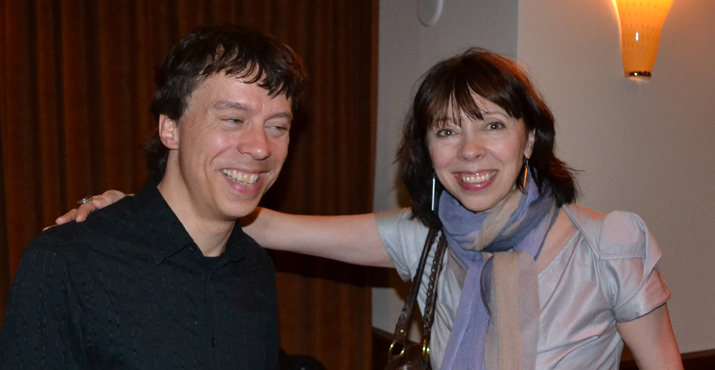 Composer for The Lost Dance, Owen Belton, and NW Dance Project Artistic Director Sarah Slipper at the opening night 