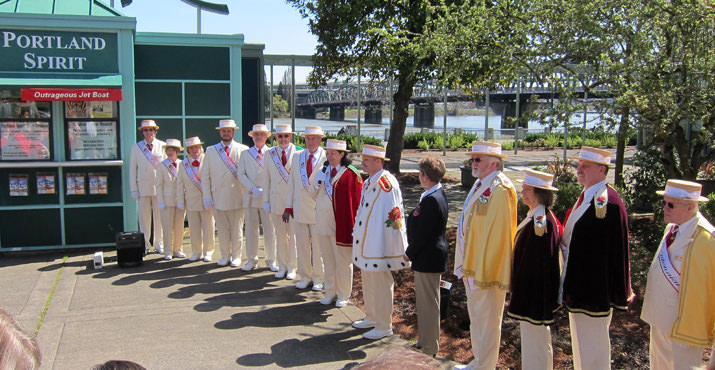 Rose Planting ceremony at Rose Building