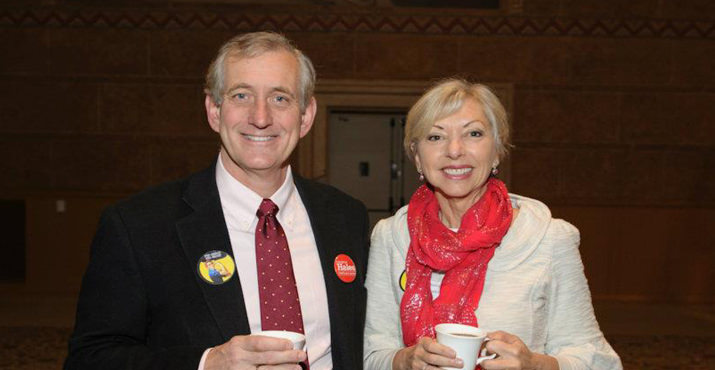 Portland mayoral candidate Charlie Hales and his wife, Nancy