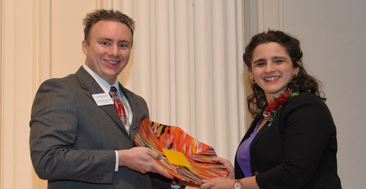 Anthony Petchel presented Benna Gottfried, from Girls Inc. of NW Oregon, with the Starbright Award