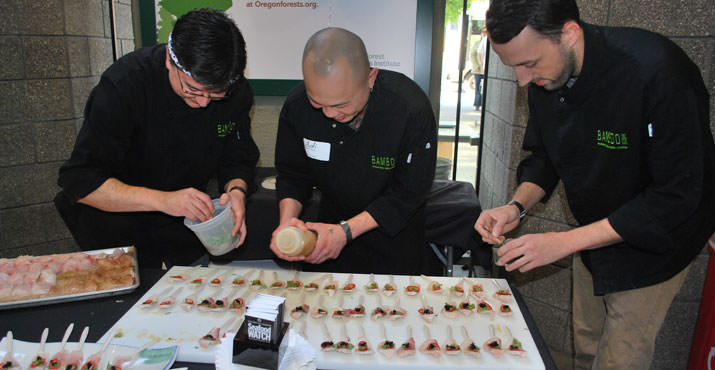Bamboo Suchi had a popular stand.