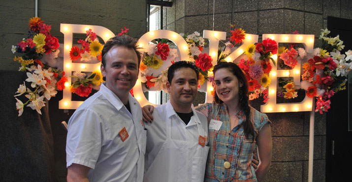 Patrick Fleming, Eddie Bracamontes and Lizzie Bruce from Boke Bowl