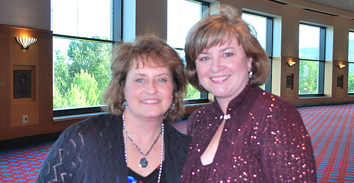 Board Chair Stacey Simpson and Executive Director Sarah Harris