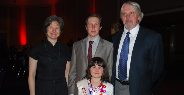 Girl of the Year Karina Miziolek and her family, Irene Miziolek, Konrad Miziolek and Bogdan Miziolek.