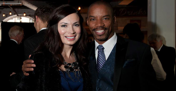 Auctioneer Johnna Wells and Emcee Rodney Hicks, who is returning to the PCS stage from his last gig as Curly in Oklahoma! 