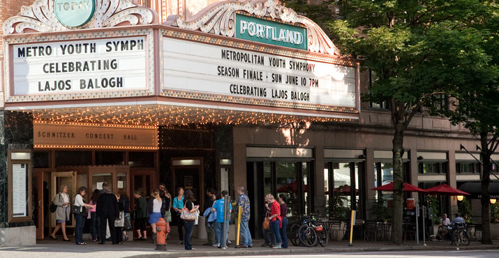 Arlene Schnitzer Concert Hall Marquee.