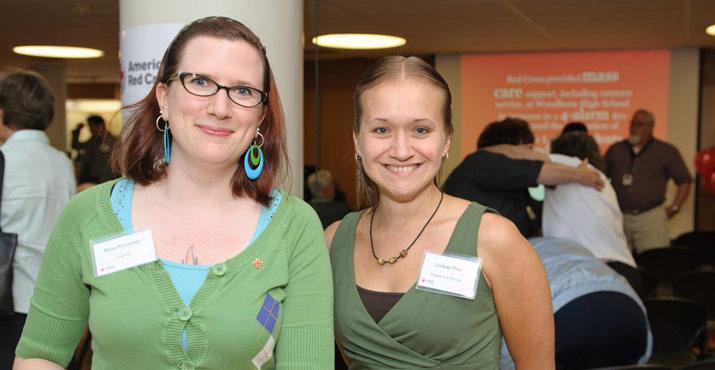 Anne Kinnaman and Lindsay Pour from the American Red Cross Oregon Trail Chapter