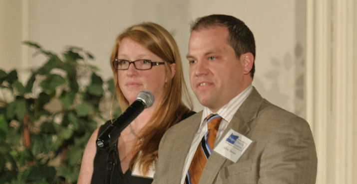 Rotarians Jeff Tennant and Gretchen Walker, Chairs of the Rotary Club of Portland Enterprise Academy.