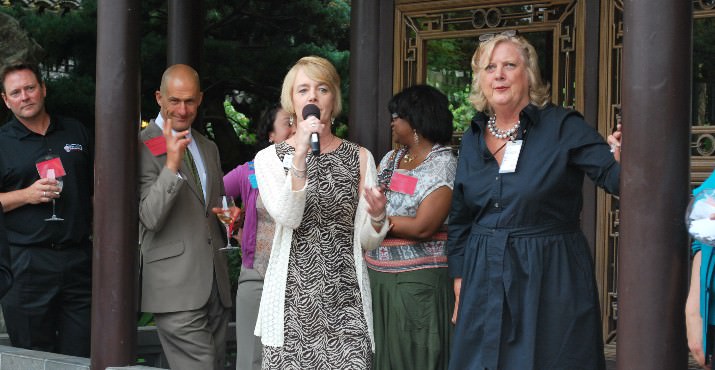 Jill Downing, the program coordinator of WVDO, thanked Jane Decarco, the Executive Director of the Lan Su Chinese Garden