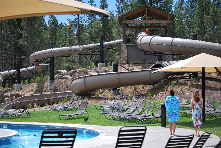 Two waterslides are part of the new facility