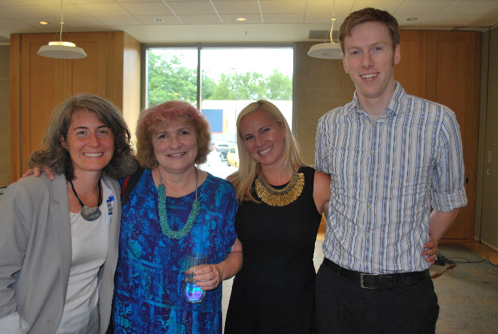 Laura Mansfield, Co-Founder of PAGATIM, Marie Deatherage, Directorof Communication & Learning for the Meyer Memorial Trust, Tara Rojas from PAGATIM, and Mike Phillips from Myer Memorial Trust