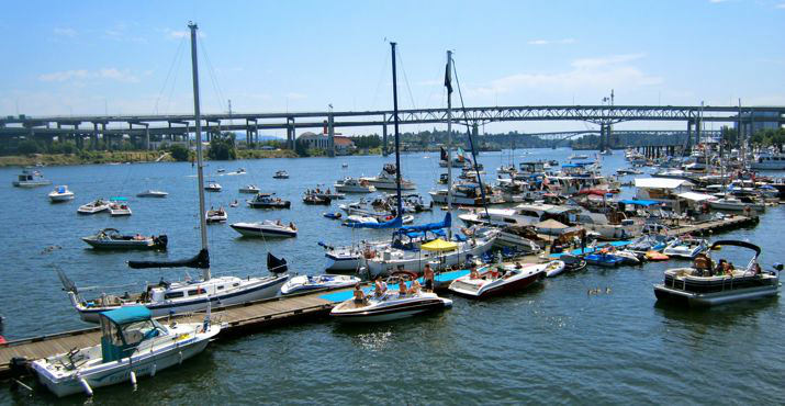 Oregonians from all over gather to get front row seats river-side