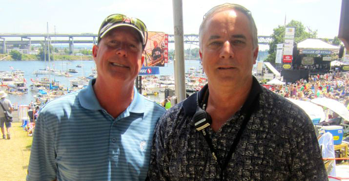 Andy Andrews and Mike Specht from Columbia Distributing enjoy the festival.