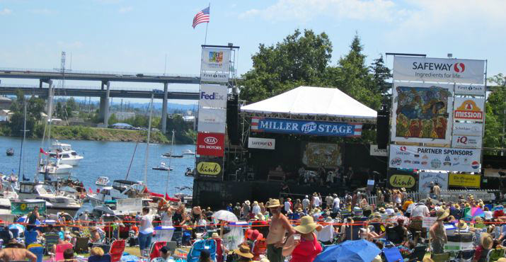 Guests enjoyed four different stages, but the Miller Stage was a hit.  It later held The Steve Miller Band.