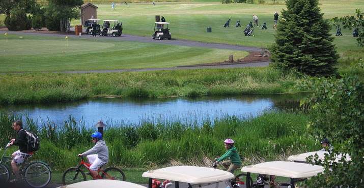 Golf and biking in the summer sun is a family tradition for many.
