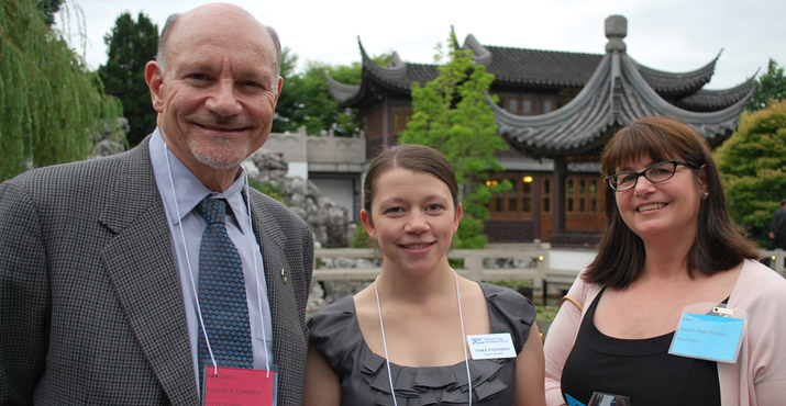 Roy Abramowitz from Perkins & Company, Sara Patinkin from Donate Life N.W., Eileen Reilly from Jesuit High School