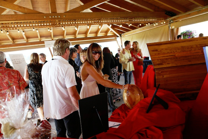 The silent auction was popular.