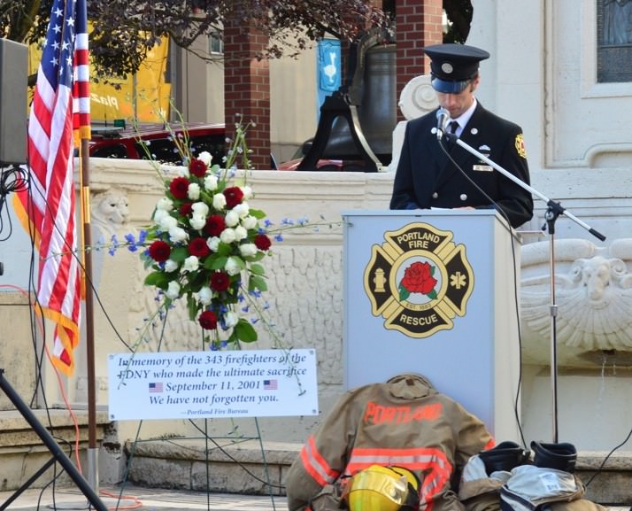 Memorial Ceremony held at the Campbell Memorial in Portland