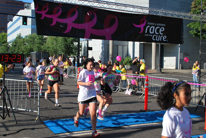 There are five different races:  Timed 5k, Timed 8k,  1-mile walk,, Untimed 5k run,  5k Walk