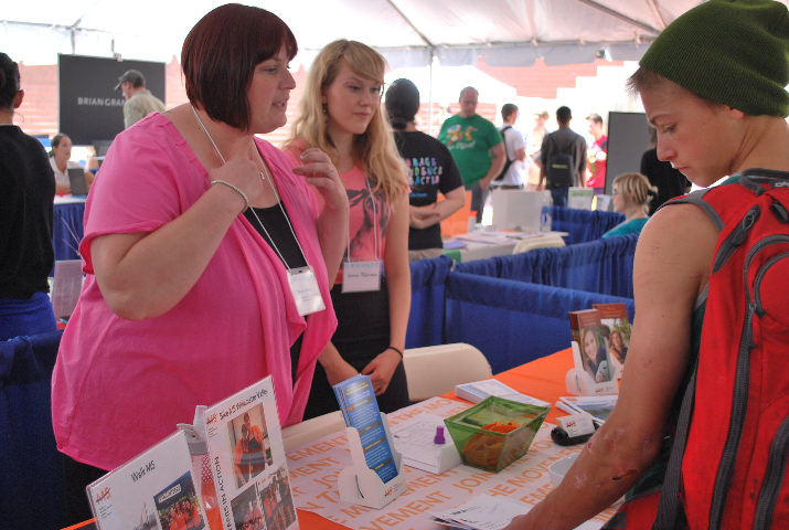 National Multiple Sclerosis Society, Oregon Chapter staffers promoted their many volunteer options.