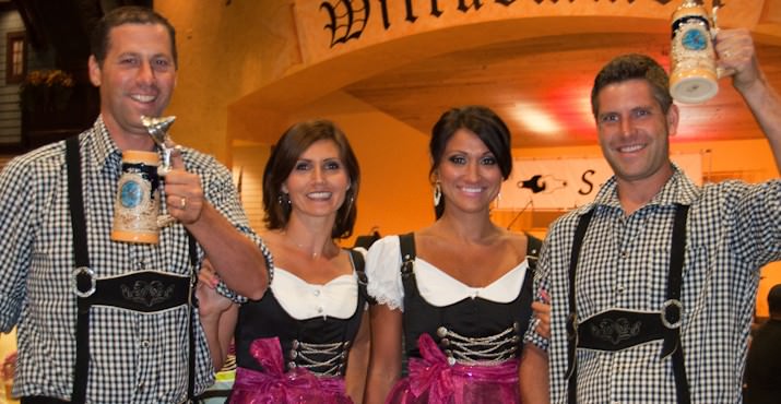 Steven and Laura Miller and Nick and Imelda Wavra - members of the Kleinstadtler Dancers who performed at the Kick Off Dinner and are saving a special new dance for Mount Angel's 2012 Oktoberfest.
