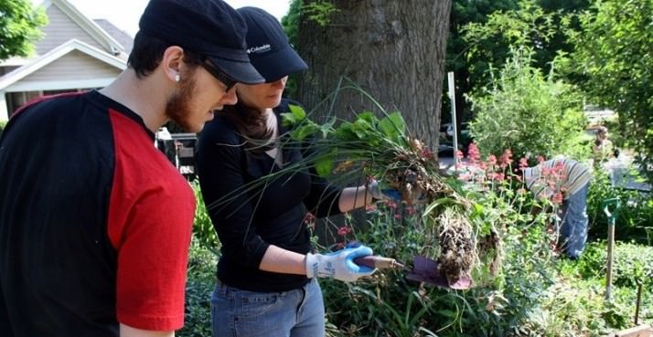 The City of Portland Parks Bureau's Community garden was another place to volunteer.