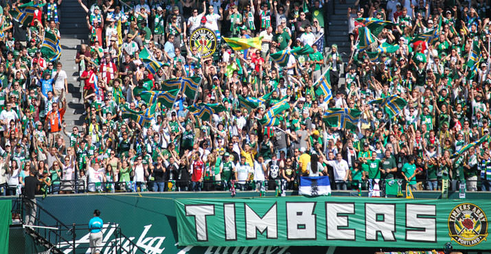 The Timber's Arm was out in force during the match.